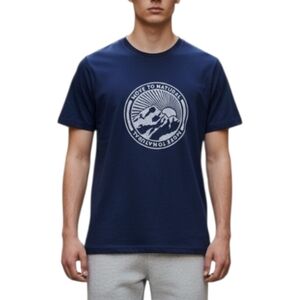 Icebreaker Merino Men's Tech Lite II Move To Natural Mountain Tee Blue Medium